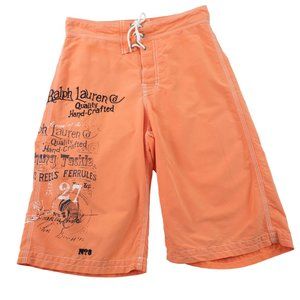 Polo Ralph Lauren Boys Size M (12-14) Orange Swim Trunks